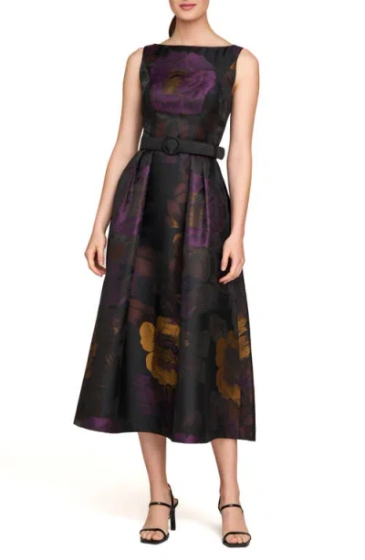 Kay Unger Isla Midi Dress In Raven