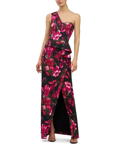 Kay Unger Josephine Column Gown In Multi