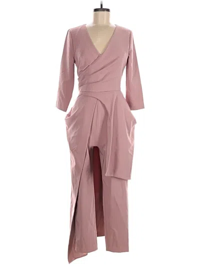 Pre-owned Kay Unger Jumpsuit In Pink