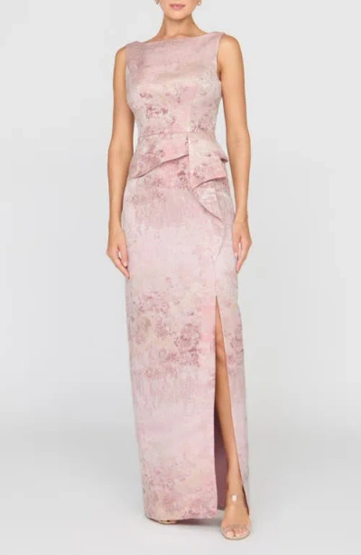 Kay Unger Luciana Column Gown In Pink
