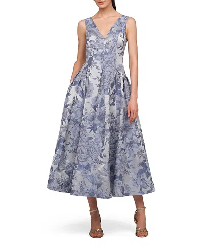 Kay Unger Lysandra Tea Length Dress In Multi