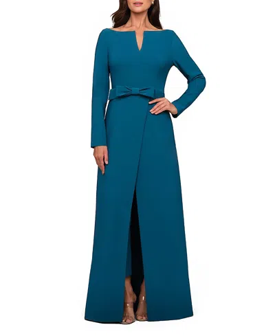 Kay Unger Noreen Walk Thru Jumpsuit In Blue