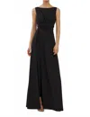 Kay Unger Palmer Sleeveless Maxi Jumpsuit In Black