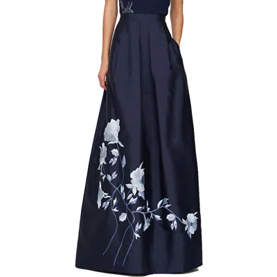 Kay Unger Rosa Womens Floral Print Polyester Maxi Skirt