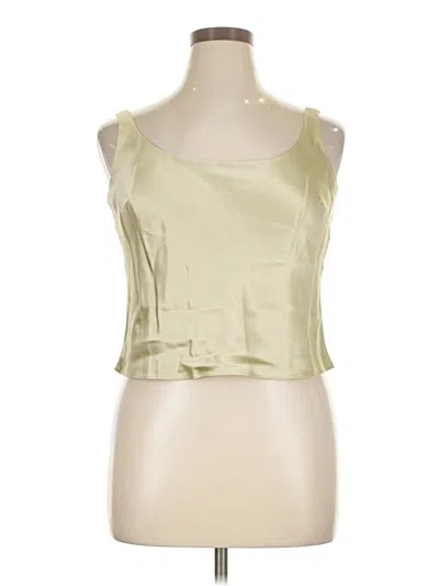 Pre-owned Kay Unger Sleeveless Top Green Sweetheart Neckline Tops
