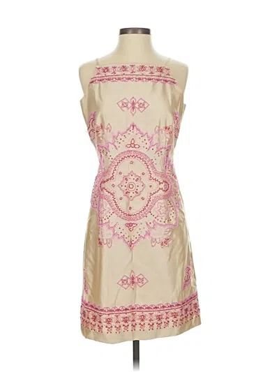 Pre-owned Kay Unger Sleeveless Top Ivory Strapless Neckline Tops In White