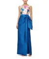 Kay Unger Tabitha Column Gown In Multi