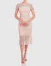 Kay Unger Tatum Dress In Soft Blush In Multi