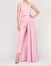 Kay Unger Theresa Walk Thru Jumpsuit In Pink Mauve In Pink