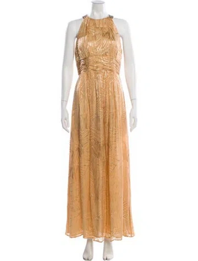 Pre-owned Kay Unger Vintage Long Dress In Neutral