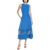 Kay Unger Vivianne Midi Dress In Blue