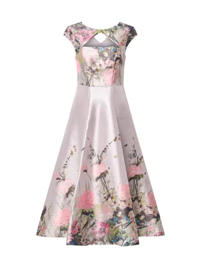 Kay Unger Women's Augusta Blossom Tea-length Cocktail Dress In Multi