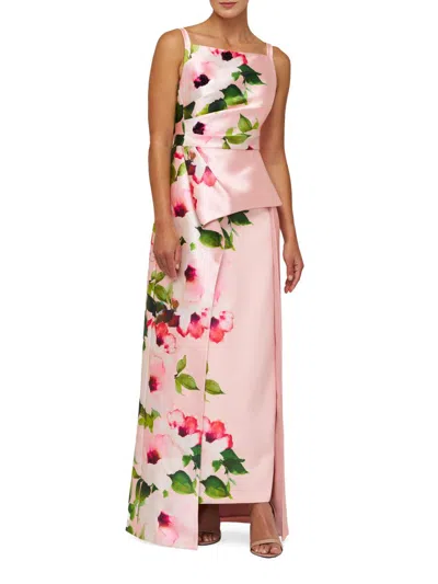 Kay Unger Barbara Walk Thru Gown In Pink