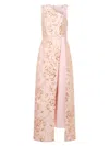 Kay Unger Woven Dress In Misty Rose In Pink