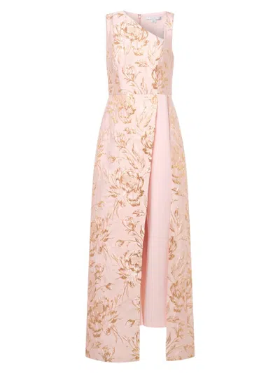 Kay Unger Woven Dress In Misty Rose In Pink