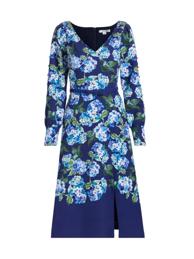 Kay Unger Briony Floral Midi Dress In Multi