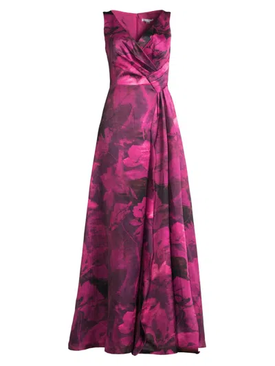 Kay Unger Cecilia Evening Gown In Purple