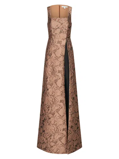 Kay Unger Women's Emerson Jacquard Walk-through Jumpsuit