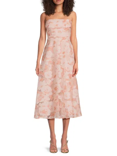 Kay Unger Women's Emmeline Floral A-line Midi-dress In White