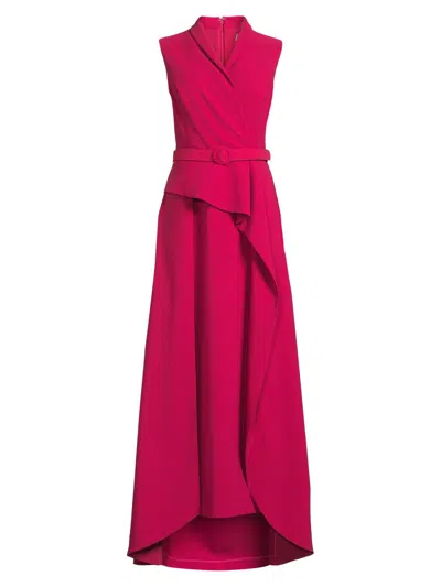 Kay Unger Women's Felicia Walk-thru Sleeveless Gown In Pink