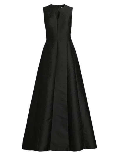 Kay Unger Women's Gabriella Jacquard Gown In Black