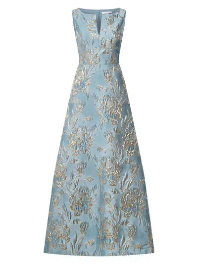 Kay Unger Women's Guilietta Metallic Rose Jacquard Gown In Multi