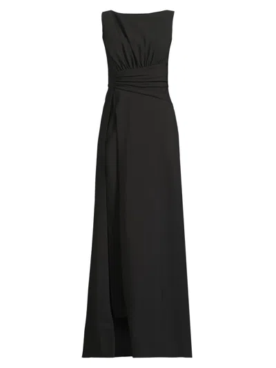 Kay Unger Women's Palmer Walk-thru Asymmetric Jumpsuit In Black