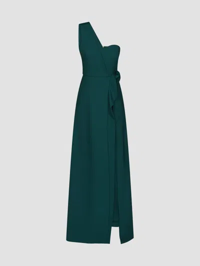 Kay Unger Women's Ruth One-shoulder Jumpsuit In Green