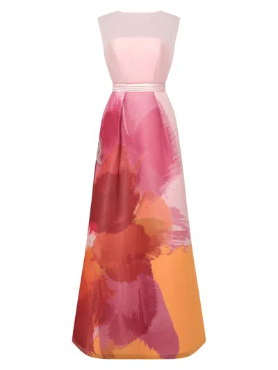 Kay Unger Women's Tess Floral Chiffon Gown In Multi