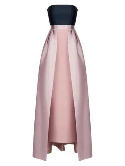 Kay Unger Women's Vivienne Walk-thru Gown In Woodrose French Navy