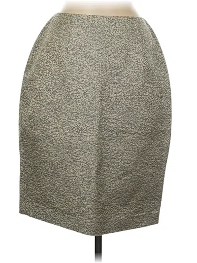 Pre-owned Kay Unger Wool Skirt In Gray