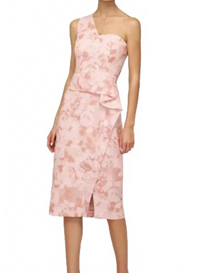 Kay Unger Woven Dress In Misty Rose In Pink