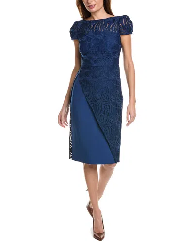 Kay Unger Zelda Lace Mini Dress In Blue