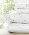 Kaycie Gray Printed Microfiber 3-pc. Sheet Set, Twin Xl In White