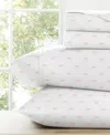 Kaycie Gray Printed Microfiber 4-pc. Sheet Set, Queen In White