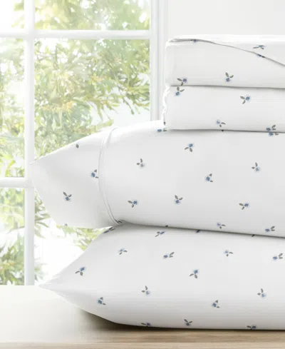 Kaycie Gray Printed Microfiber 4-pc. Sheet Set, Queen In White