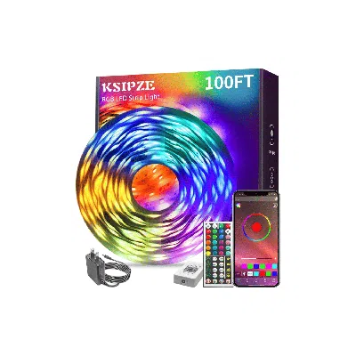 Kayestyle 100ft Led Strip Lights Rgb Music Sync Color Changing Led Lights With Smart App Control Remote Led Li