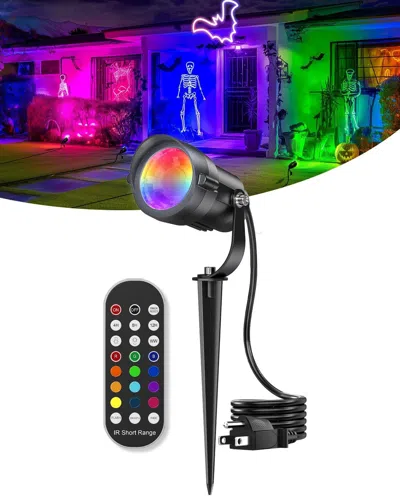 Kayestyle 12w Halloween Spotlight Outdoor With Remote Plug Timer Color Changing 120v Landscape Lighting Waterp