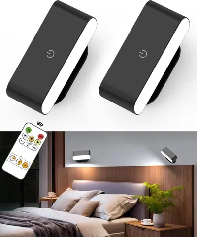Kayestyle Battery Operated Wall Sconce Set Of 2, Rechargeable Led Wall Mounted Light With Remote Control, Stic