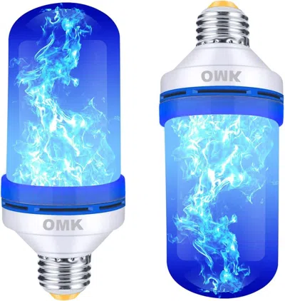 Kayestyle Blue Flame Decor Led Flame Effect Light Bulbs - Upgraded 4 Modes Fire Simulated Lamps - Gifts, Party