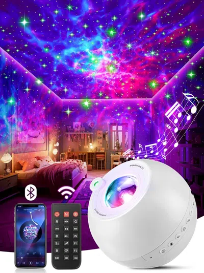 Kayestyle Galaxy Projector 360 Modes+15 White Noise+bluetooth Star Projector Valentines Day Gifts Decorations 