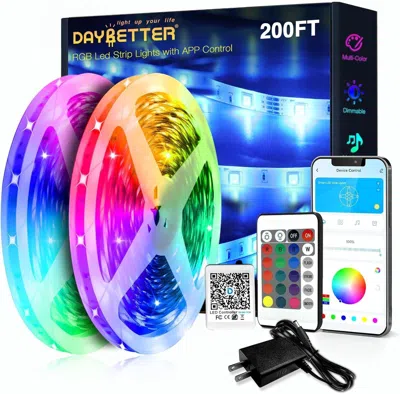 Kayestyle Led Strip Lights 200ft (2 Rolls Of 100ft), Color Changing Lights Strip For Bedroom, Desk, Indoor, Ro