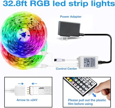 Kayestyle Led Strip Lights 32.8ft Kit With Remote And Power Supply Color Changing