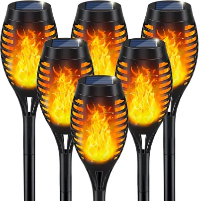 Kayestyle Solar Lights Outdoor, Solar Torch Light With Flickering Flame For Halloween Decor, Solar Garden Ligh