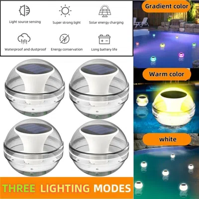 Kayestyle Swimming Pool Lights Solar Floating Light With Multi-color Led Waterproof Outdoor Garden Lights 4pcs