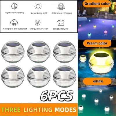 Kayestyle Swimming Pool Lights Solar Floating Light With Multi-color Led Waterproof Outdoor Garden Lights 6pcs
