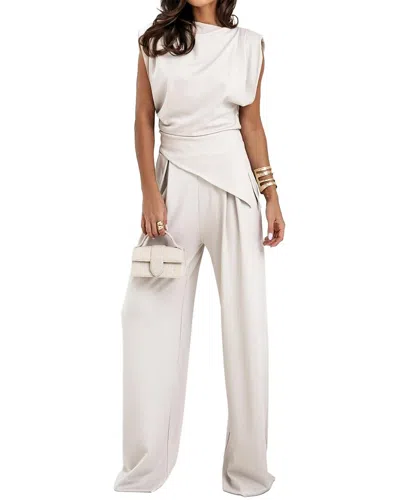Kayla Paris 2pc Top & Pant Set In White