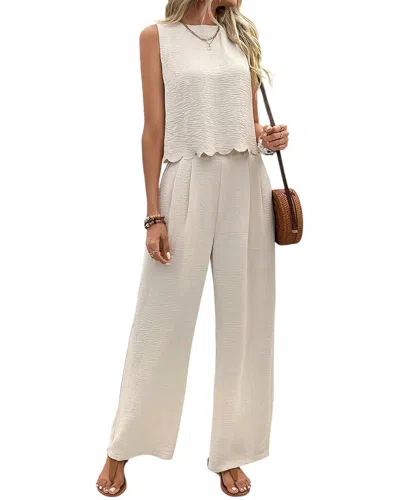 Kayla Paris 2pc Vest & Pant Set In Apricot