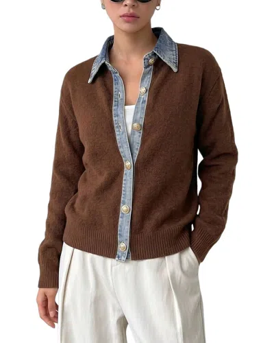 Kayla Paris Cardigan In Coffee Brown