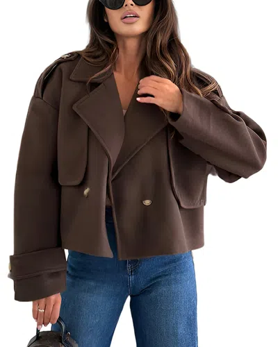 Kayla Paris Coat In Dark Brown